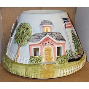 Jar Candle Shade School Church Flower Shop Library Patriotic Flag Large